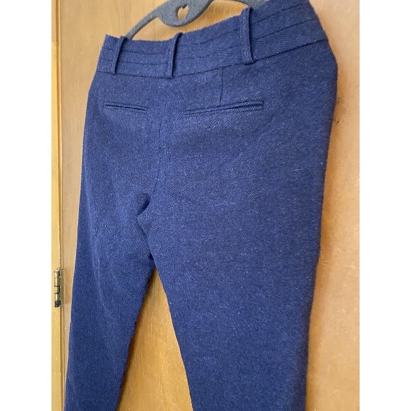 Ann Taylor LOFT Marisa Wool Pants Low Rise Lined Trousers Women Petite 0 0P Blue - Picture 10 of 11